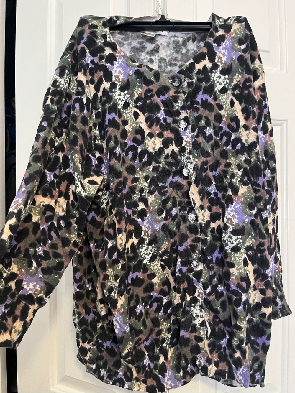 WD.NY multicolor Leopard Print cardigan